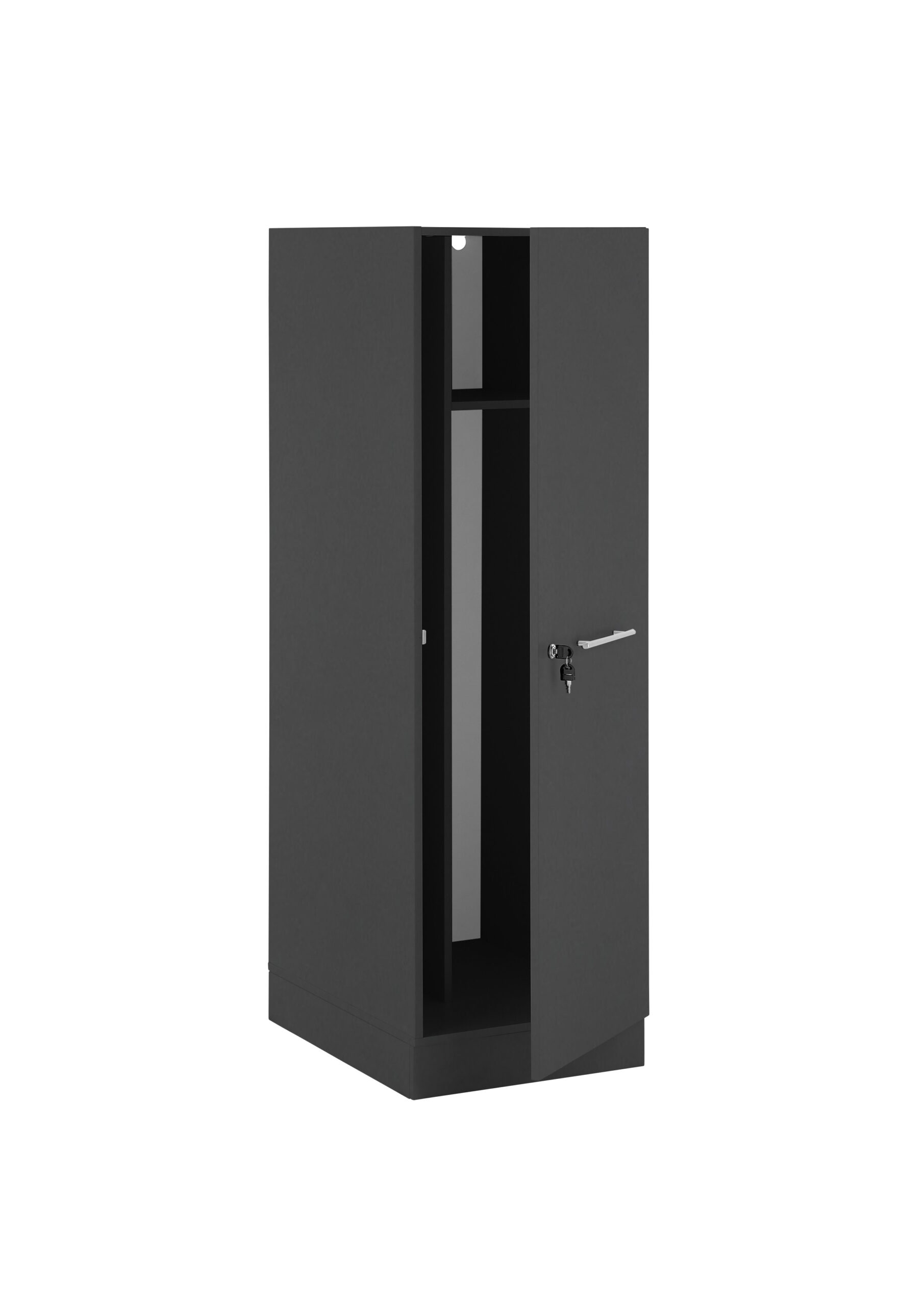 Laundreezy LDET50A mit Sockel Freisteller seitlich offen Anthrazit_70-205-C0